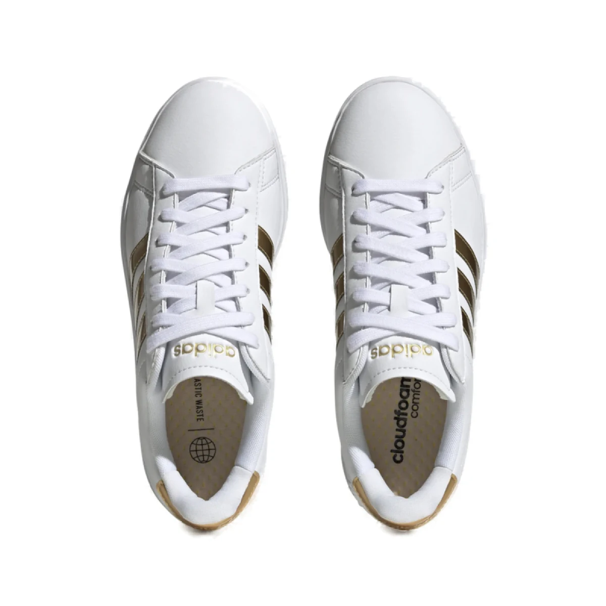 Dámska rekreačná obuv ADIDAS Grand Court 2.0 cloud white cloud white matte gold · záber 4
