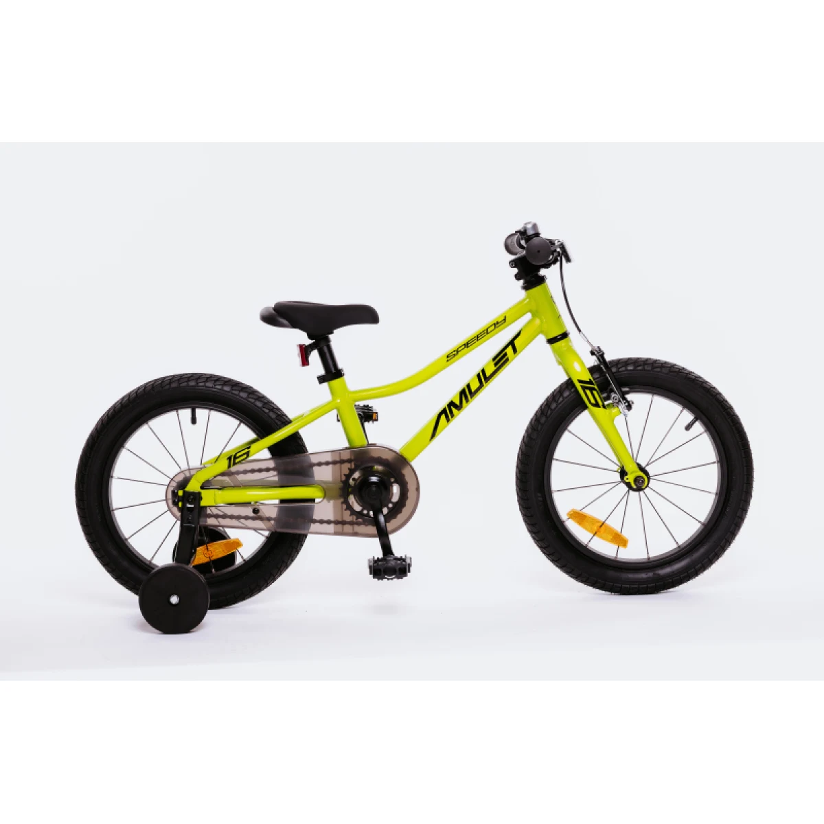 Detský horský bicykel AMULET 16 Speedy, fluo yellow black · záber 2