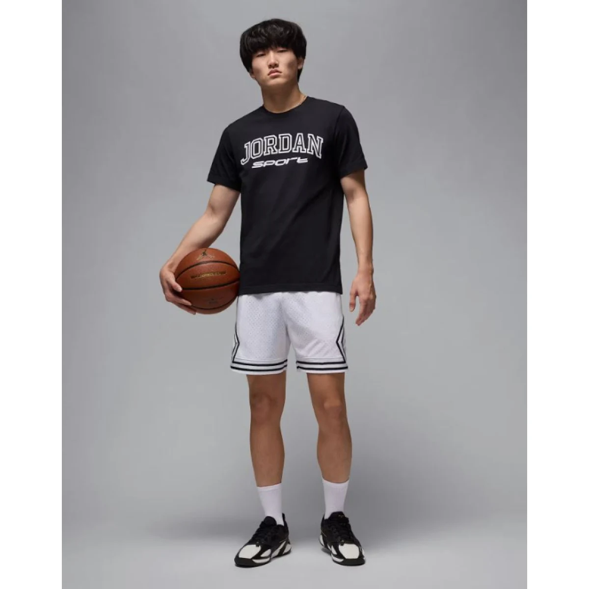 Pánske tréningové kraťasy NIKE JORDANDF SPRT DMND SHORT-100-White · záber 5