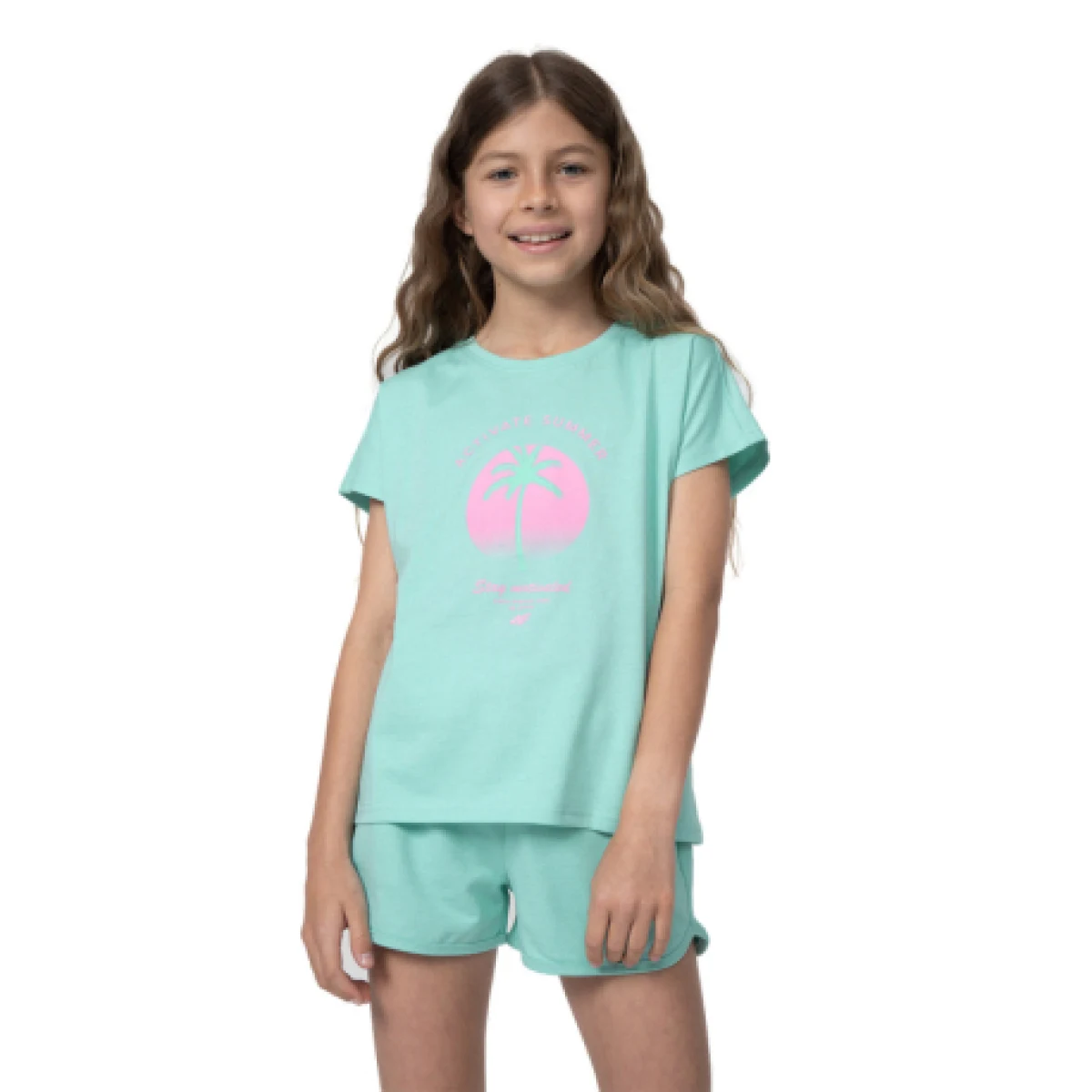 Dievčenské tričko s krátkym rukávom 4F JUNIOR TSHIRT F397-47S-MINT · záber 1