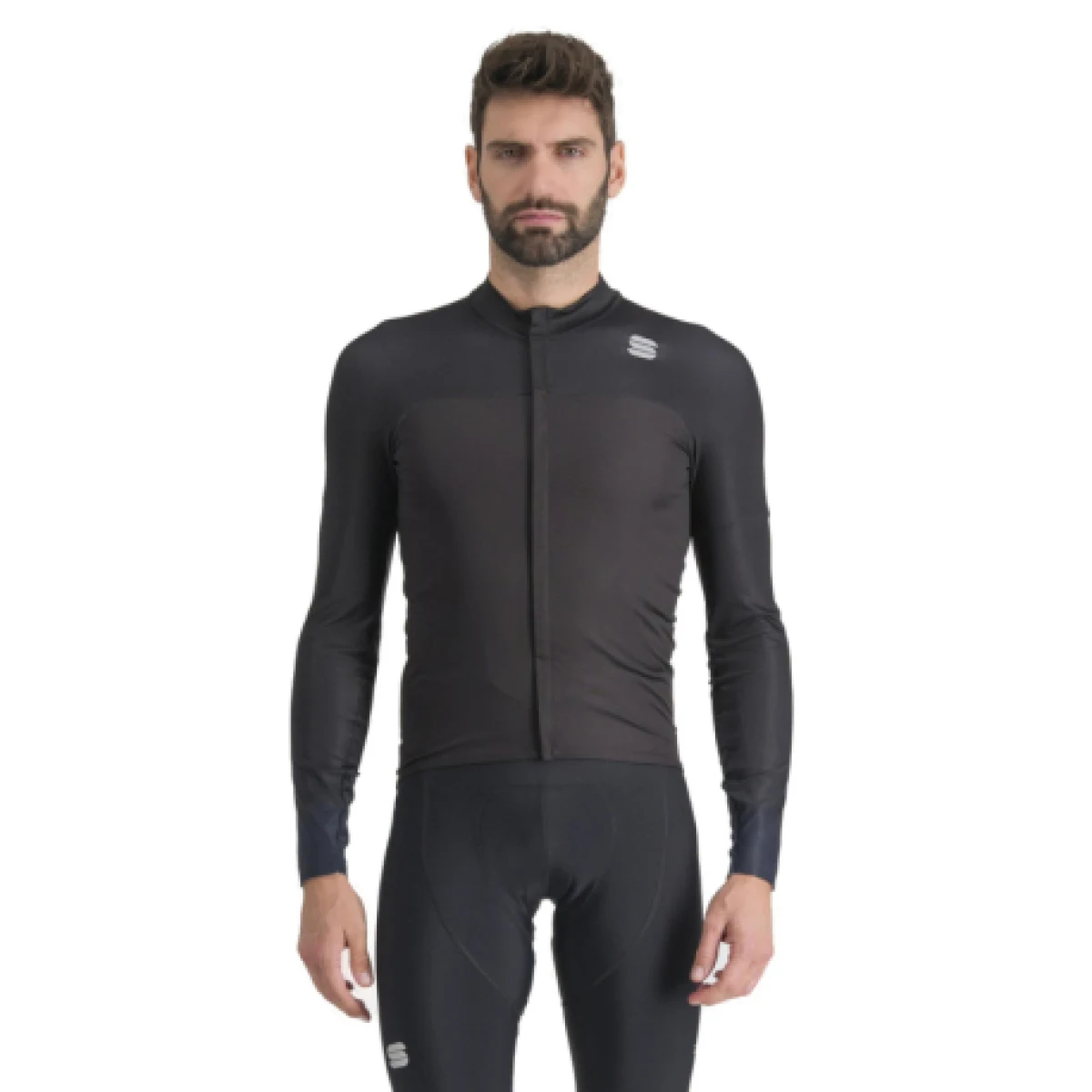 Pánsky cyklistický dres s dlhým rukávom SPORTFUL Bodyfit pro jersey, black galaxy blue · záber 1