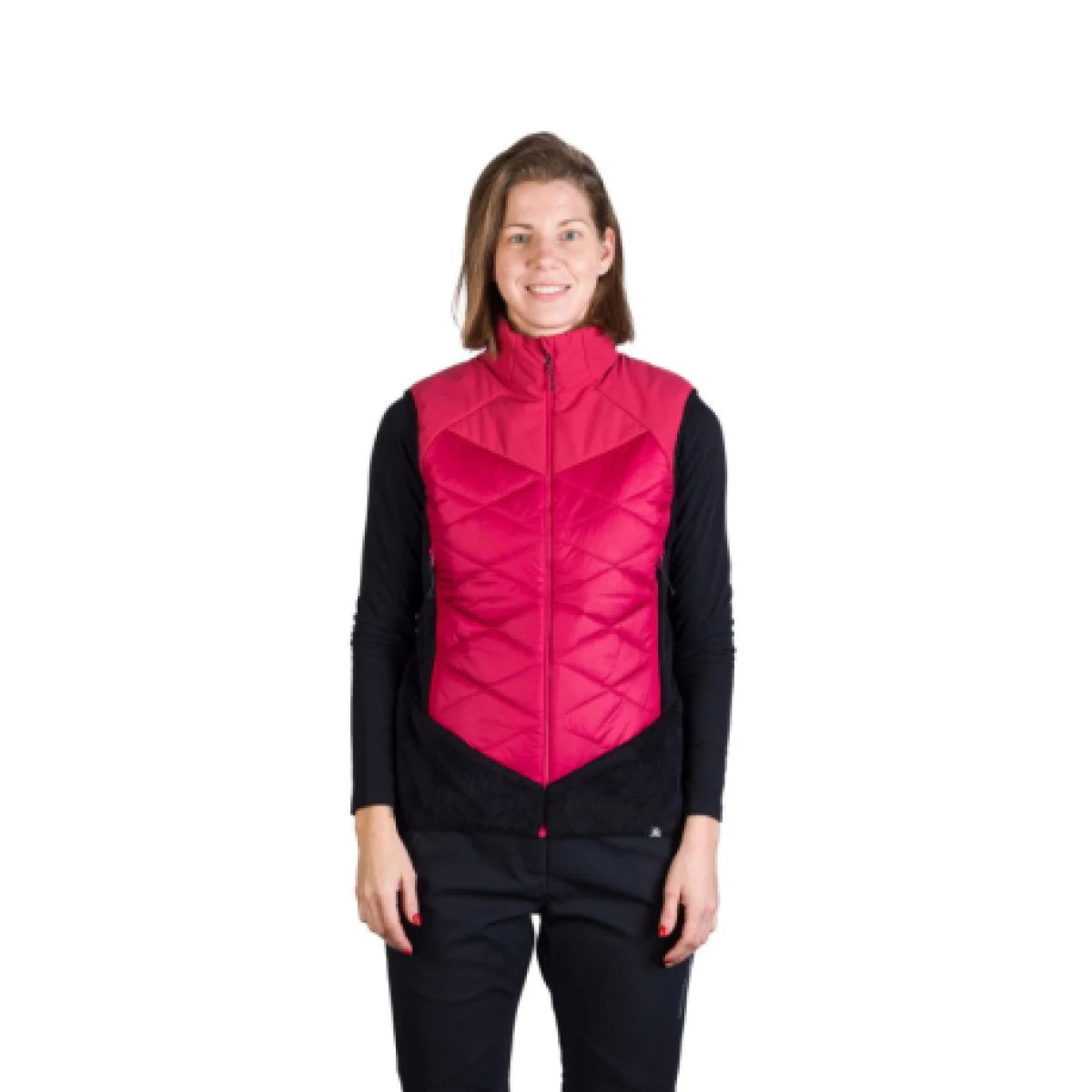 Dámska turistická vesta NORTHFINDER MARIANNE-577cherryblack · záber 1