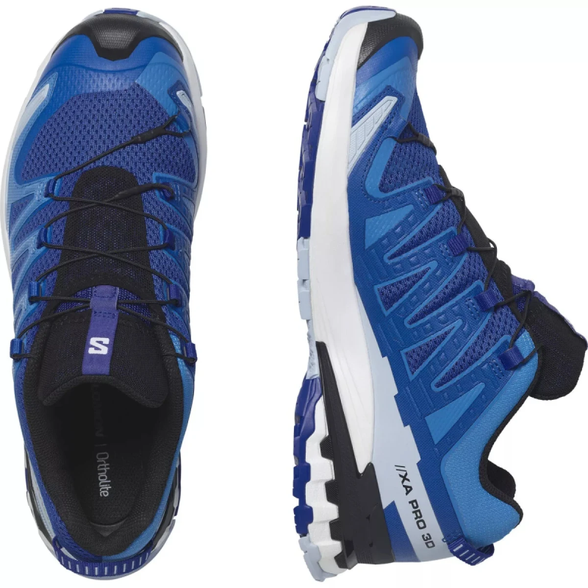 Pánska bežecká trailová obuv SALOMON XA Pro 3D V9 surf the web ibiza blue white · záber 4