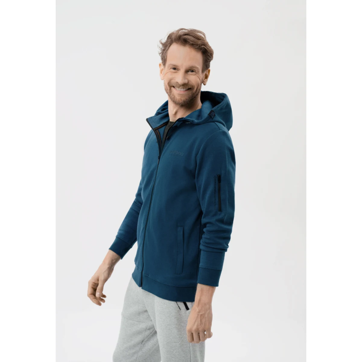 Pánska mikina so zipsom VOLCANO PITER-601-BLUE · záber 3