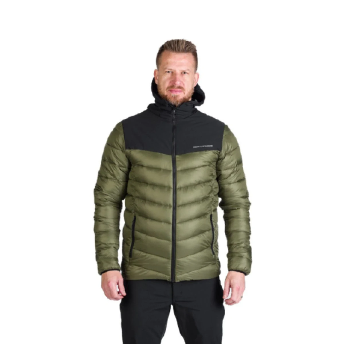Pánska turistická bunda NORTHFINDER FEDERICO-550blackdarkgreen · záber 1