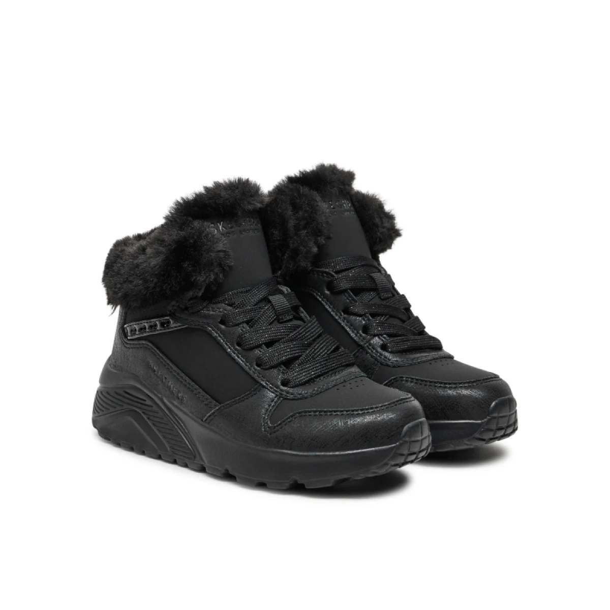 Detské členkové zimné topánky SKECHERS Uno Lite Comfurt Collar black black · záber 2