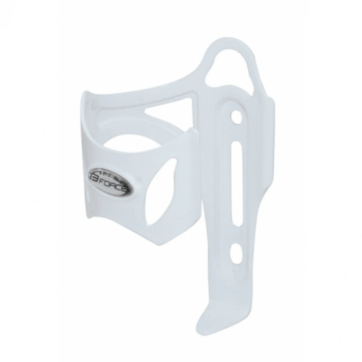 Košík na fľašu na bicykel FORCE SIDE Alu 24127 white · záber 1