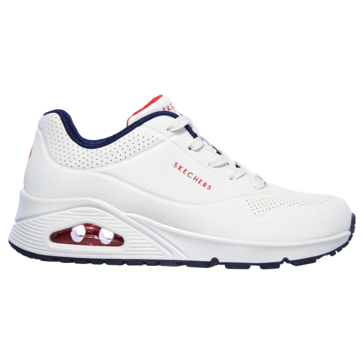 Dámska rekreačná obuv SKECHERS Uno Stand On Air white navy · záber 2