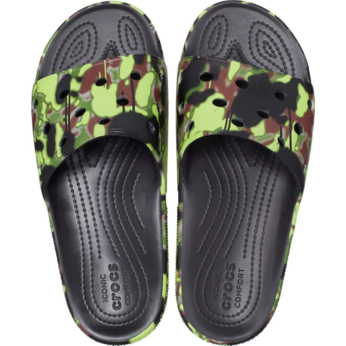 Šlapky (plážová obuv) CROCS Classic Crocs Spray Camo Slide black · záber 5
