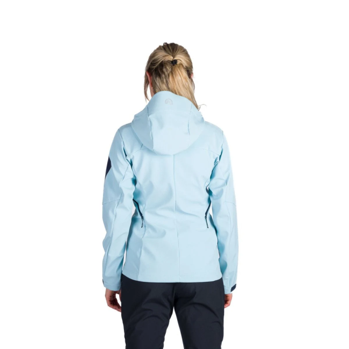 Dámska turistická softshellová bunda NORTHFINDER ANGIE-368skyblue · záber 3