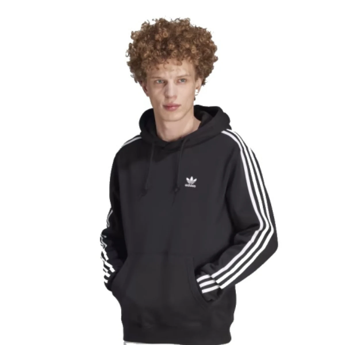 Pánska mikina s kapucňou ADIDAS ORIGINALS 3-STRIPES HOODY-IM2088-black · záber 1