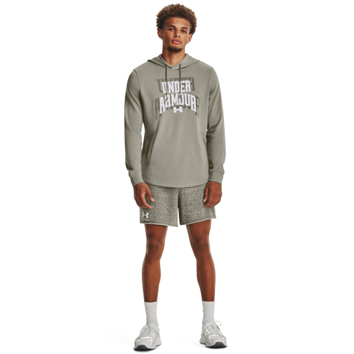Pánska mikina s kapucňou UNDER ARMOUR UA Rival Terry Graphic HD-GRN · záber 4