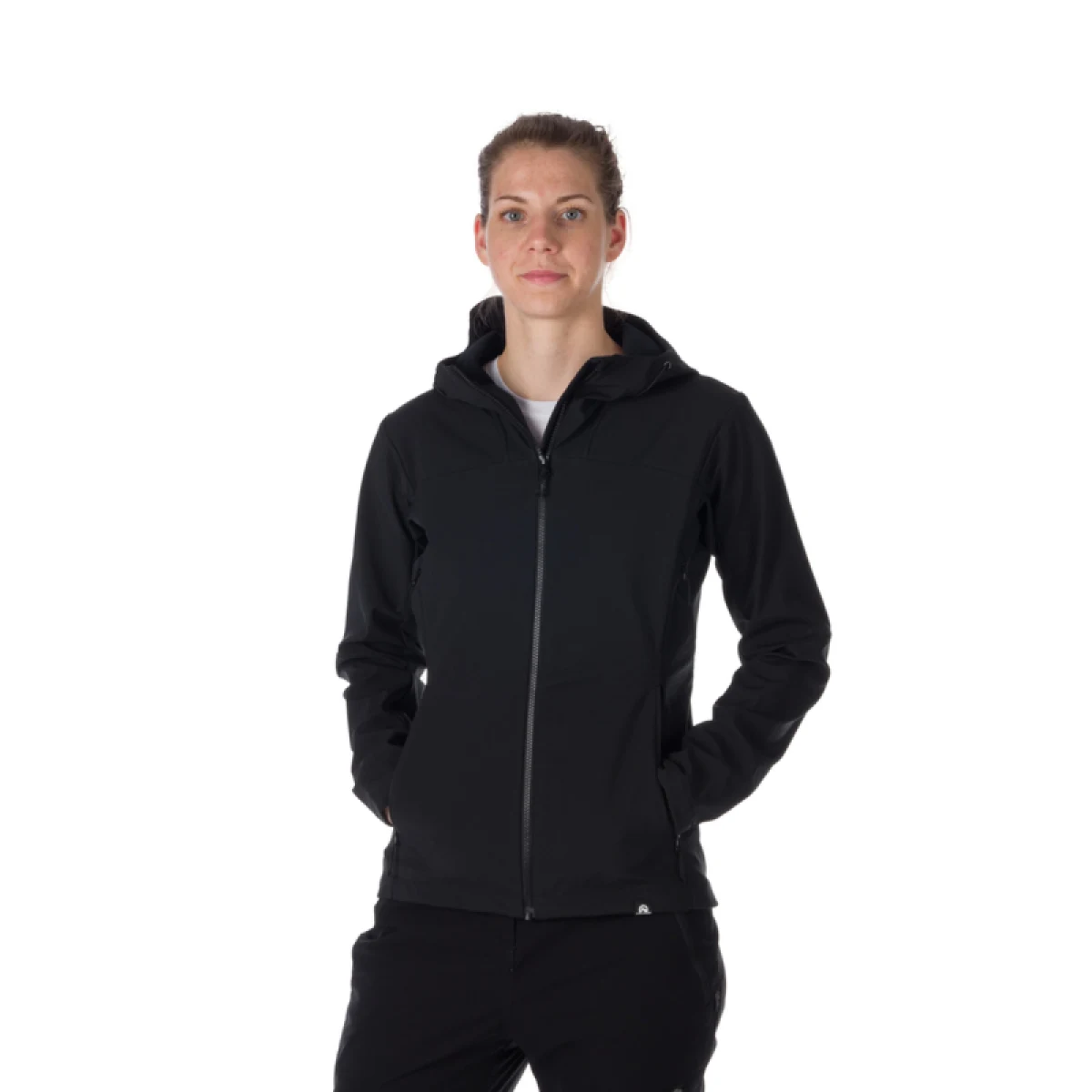 Dámska turistická softshellová bunda NORTHFINDER JANESSA-269-black · záber 2