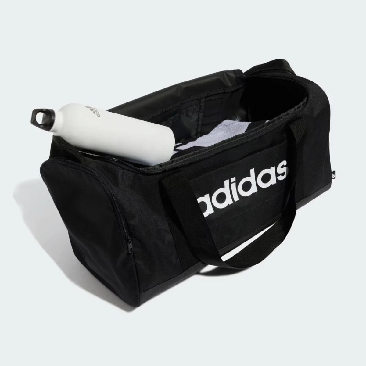 Cestovná taška ADIDAS LINEAR DUFFEL S BLACK BLACK WHITE · záber 5