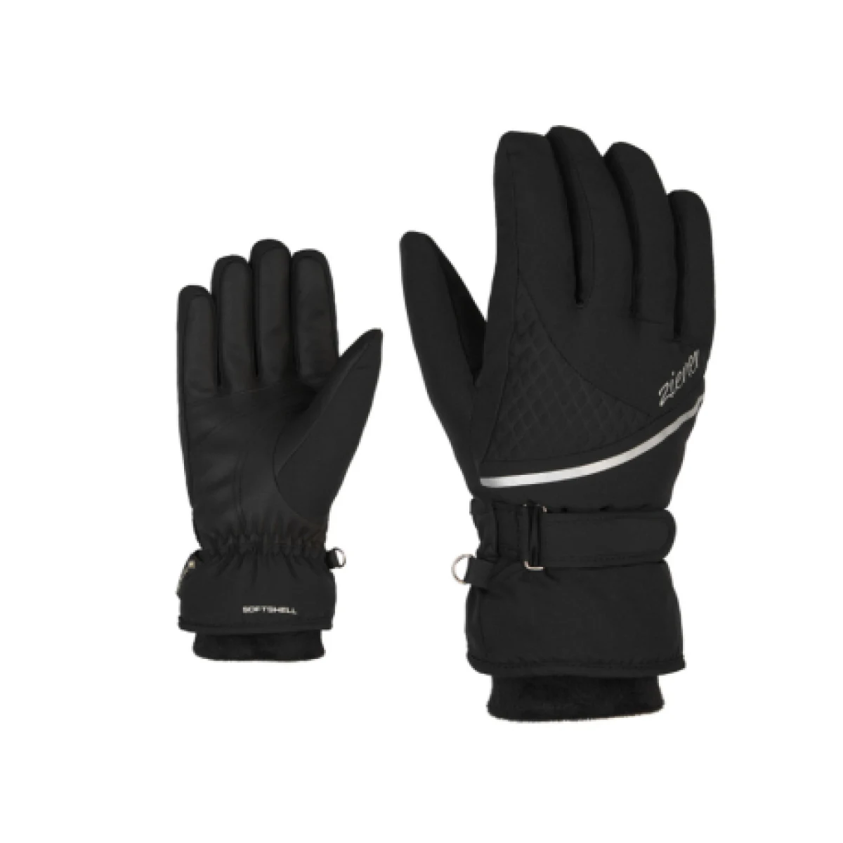 Dámske lyžiarske rukavice ZIENER KIANA GTX-801183-12-black · záber 1