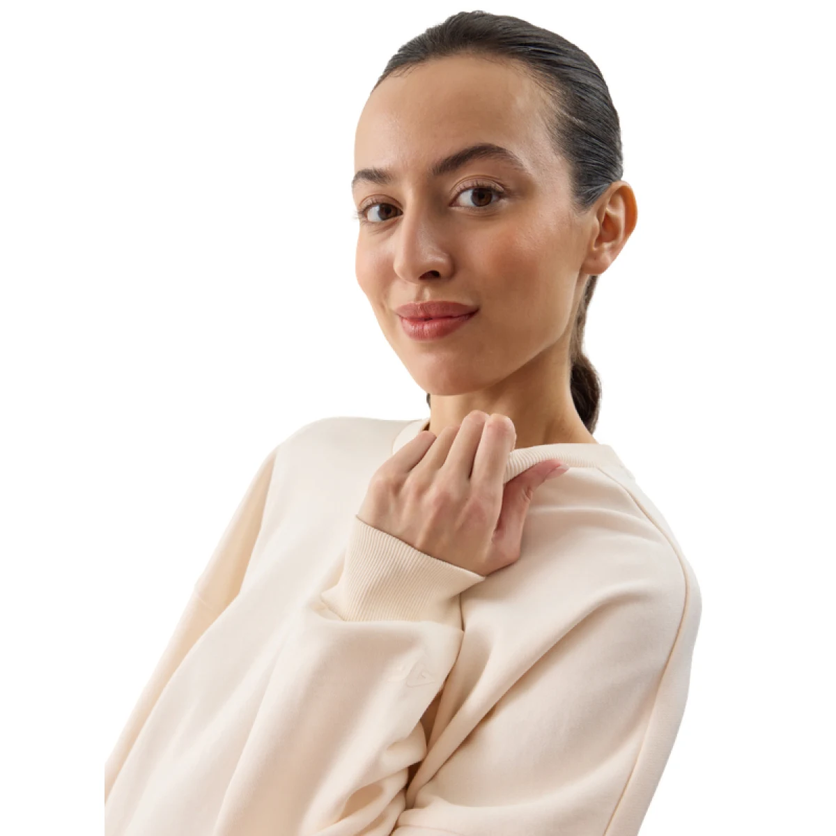 Dámska mikina 4F SWEATSHIRT-4FWSS24TSWSF1055-12S-CREME · záber 2
