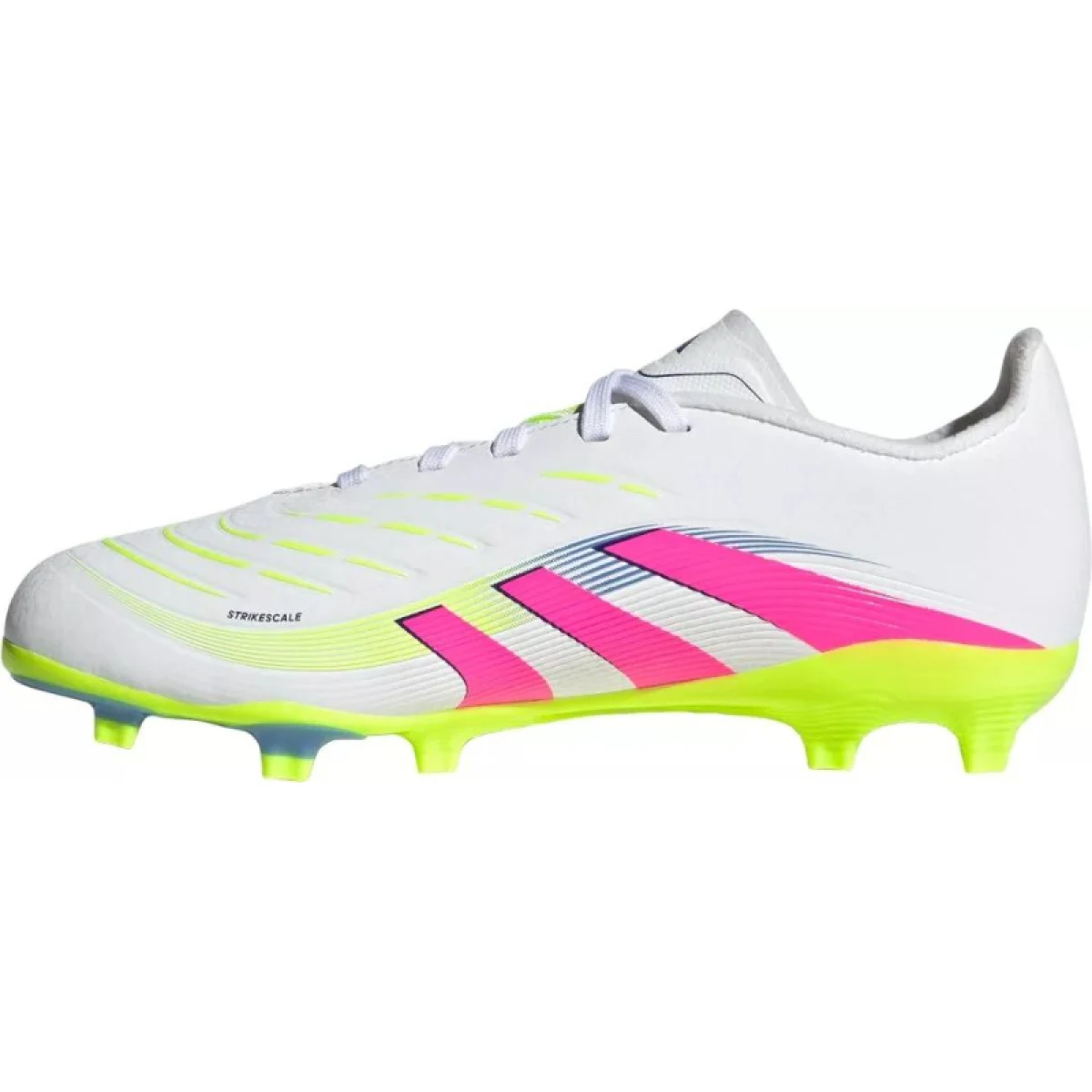 Chlapčenské futbalové kopačky outdoorové ADIDAS Predator League Jr FG MG cloud white lucid pink lucid lemon · záber 2