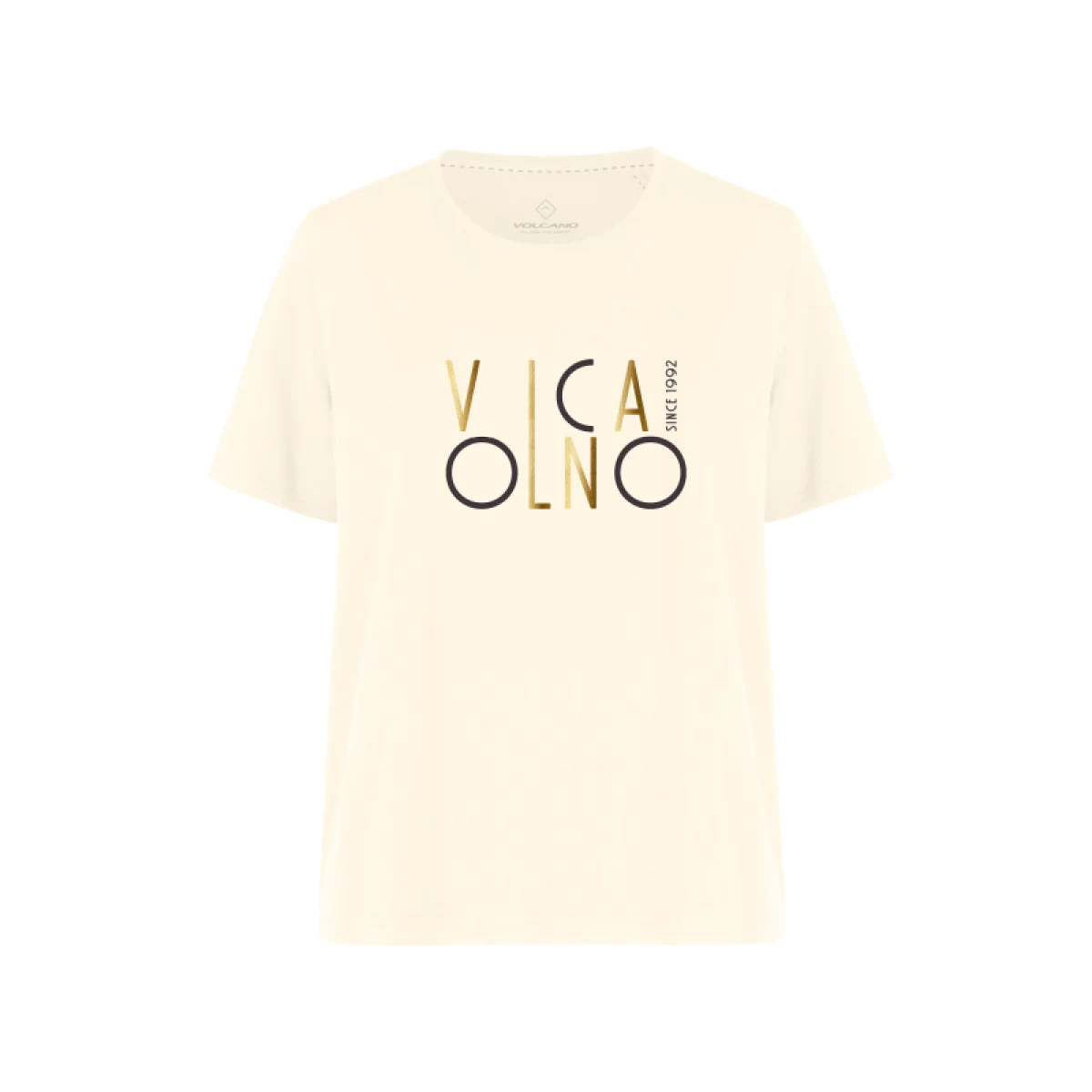 Dámske tričko s krátkym rukávom VOLCANO MADAME-101-CREAM · záber 4