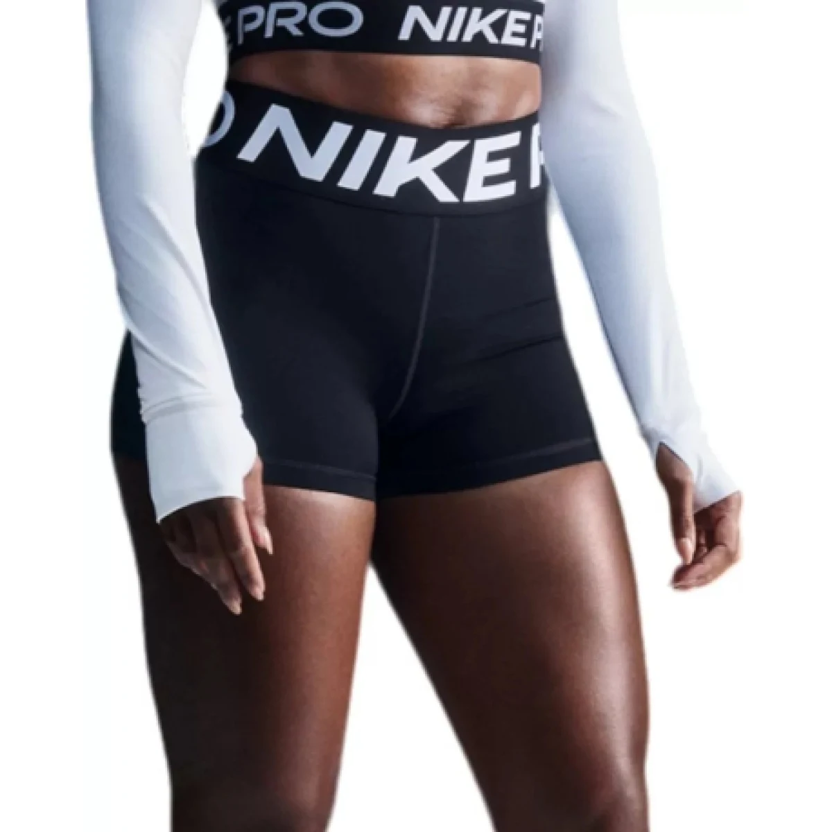 Dámske tréningové kraťasy NIKE PRO W NP SCULPT DF HR 3IN SHORT-010-Black · záber 1