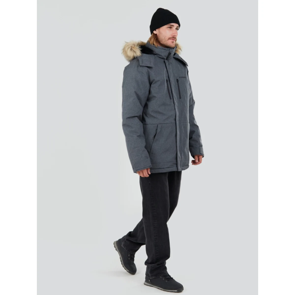 Pánska bunda FUNDANGO Spirit Parka Jacket-745-grey heather · záber 4