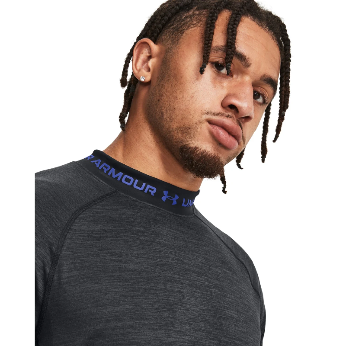 Pánske kompresné tričko s dlhým rukávom UNDER ARMOUR UA CG Armour Twist Mock-BLK · záber 3