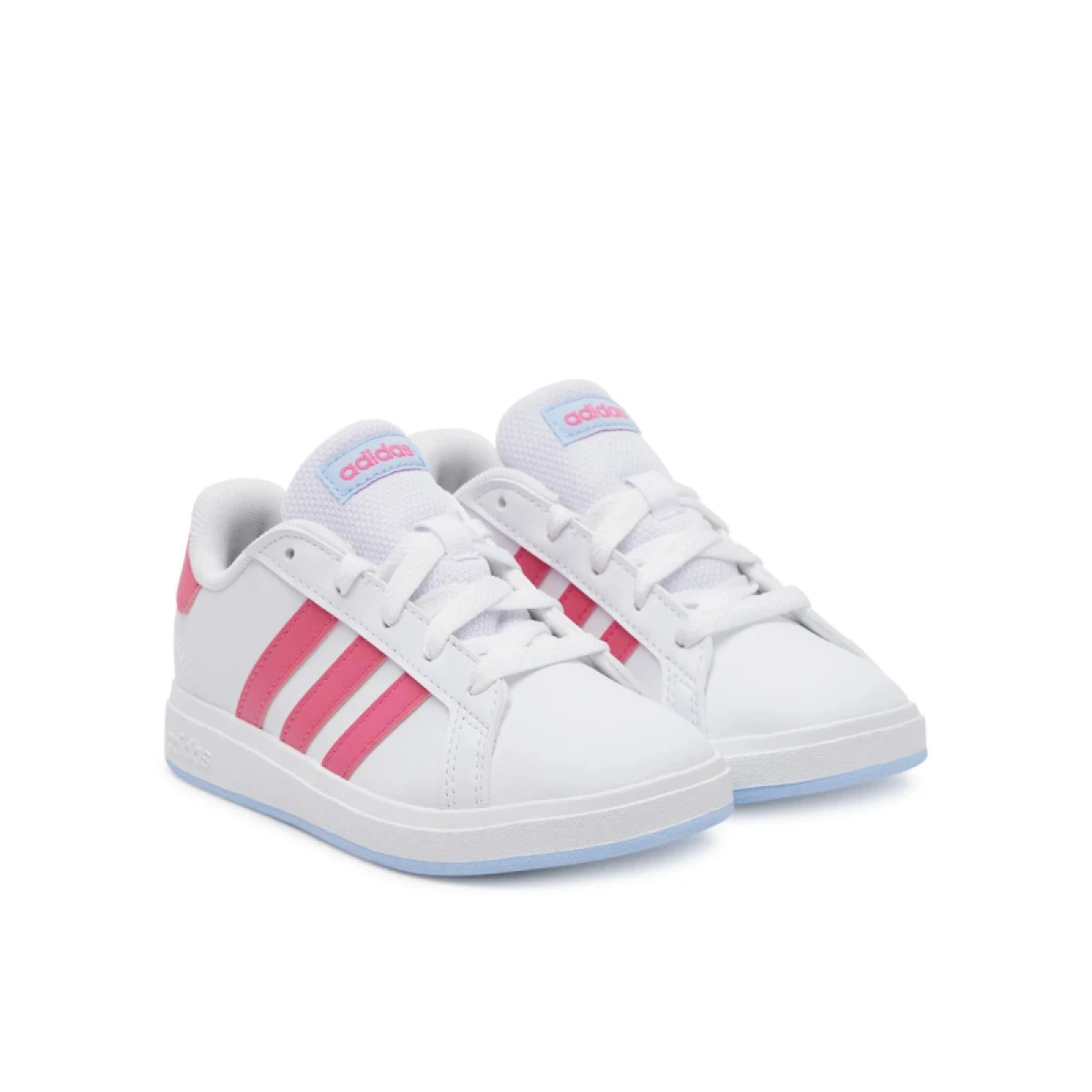 Dievčenská rekreačná obuv ADIDAS Grand Court 2.0 Jr cloud white pulse magenta glow blue · záber 2
