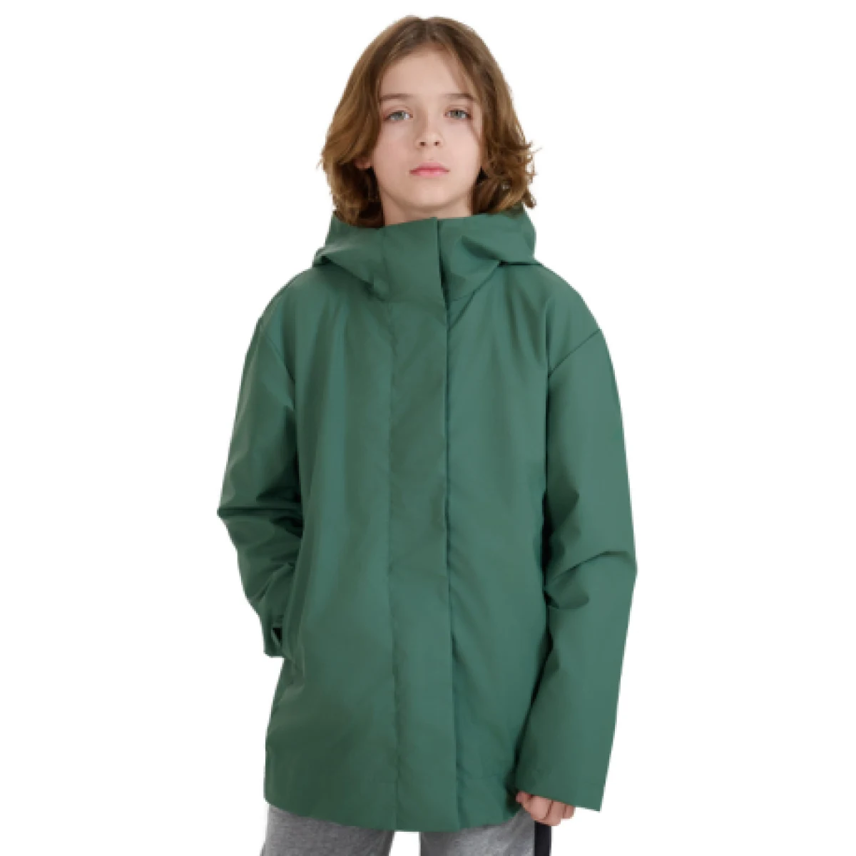 Chlapčenská nepremokavá bunda 4F JUNIOR JACKET-JWSS25TJACU213-41S-GREEN · záber 1