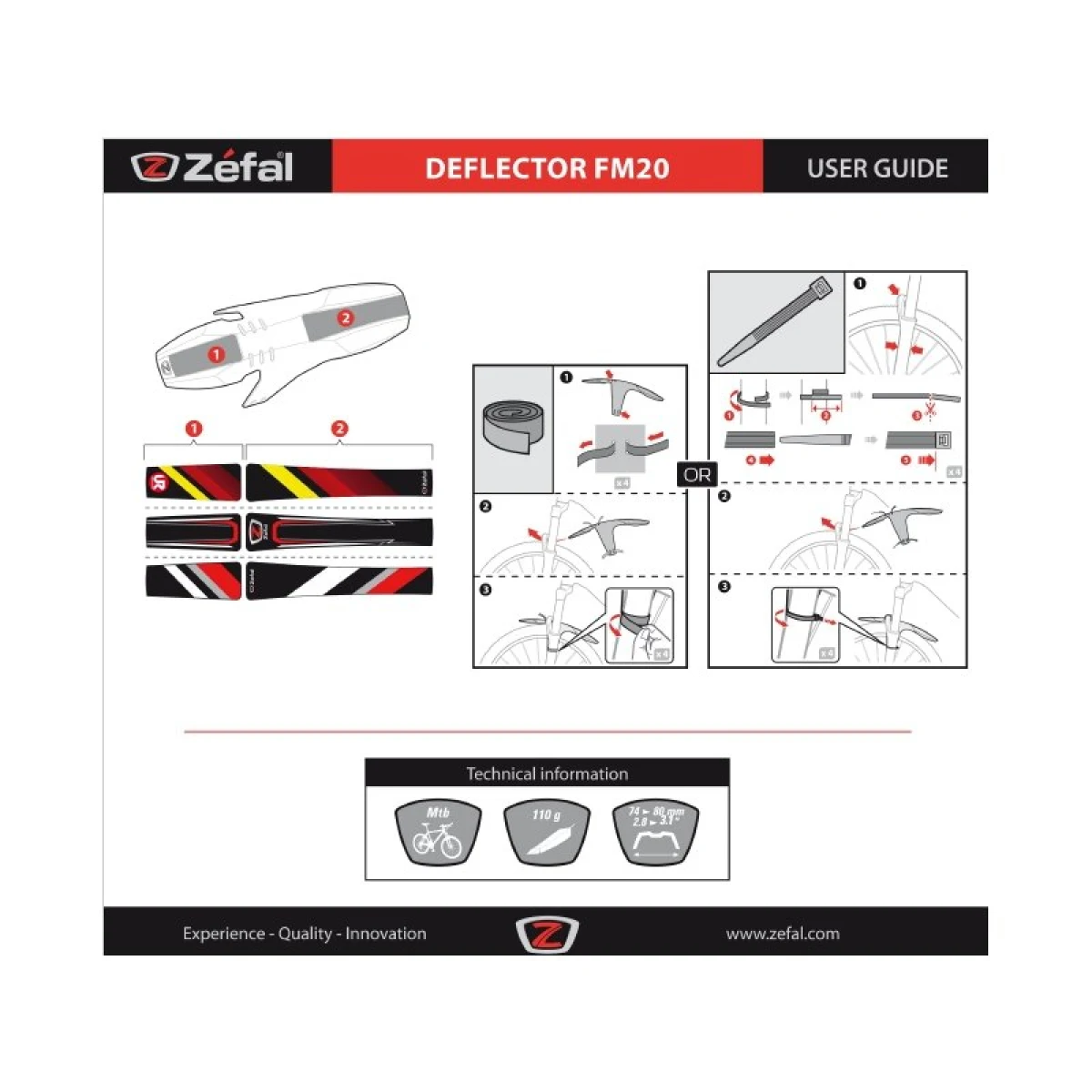 Blatník na bicykel ZEFAL DEFLEXCTOR FM20 · záber 3