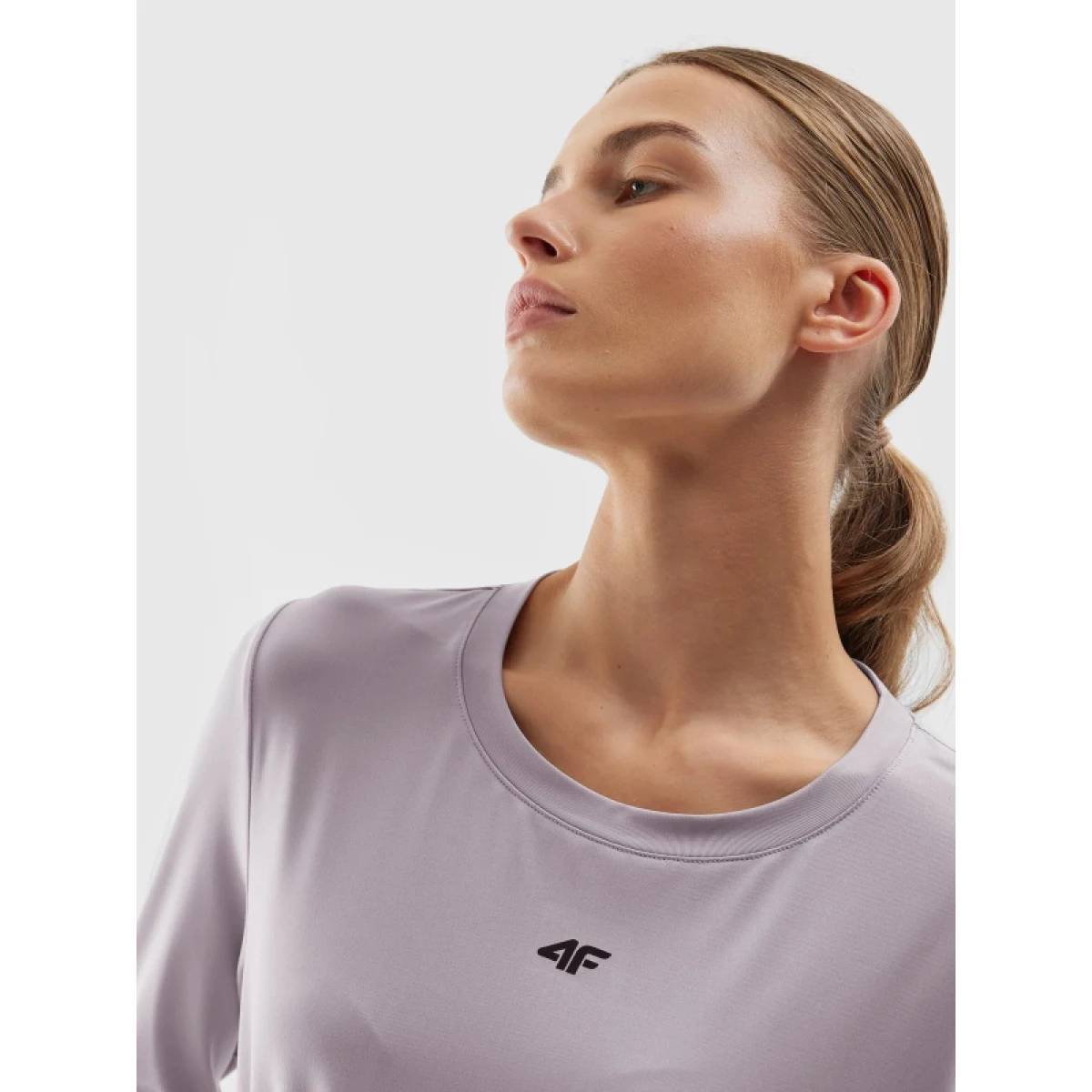 Dámske tréningové tričko s dlhým rukávom 4F LONGSLEEVE FNK-WAW23TFLOF187-25S-GREY · záber 5