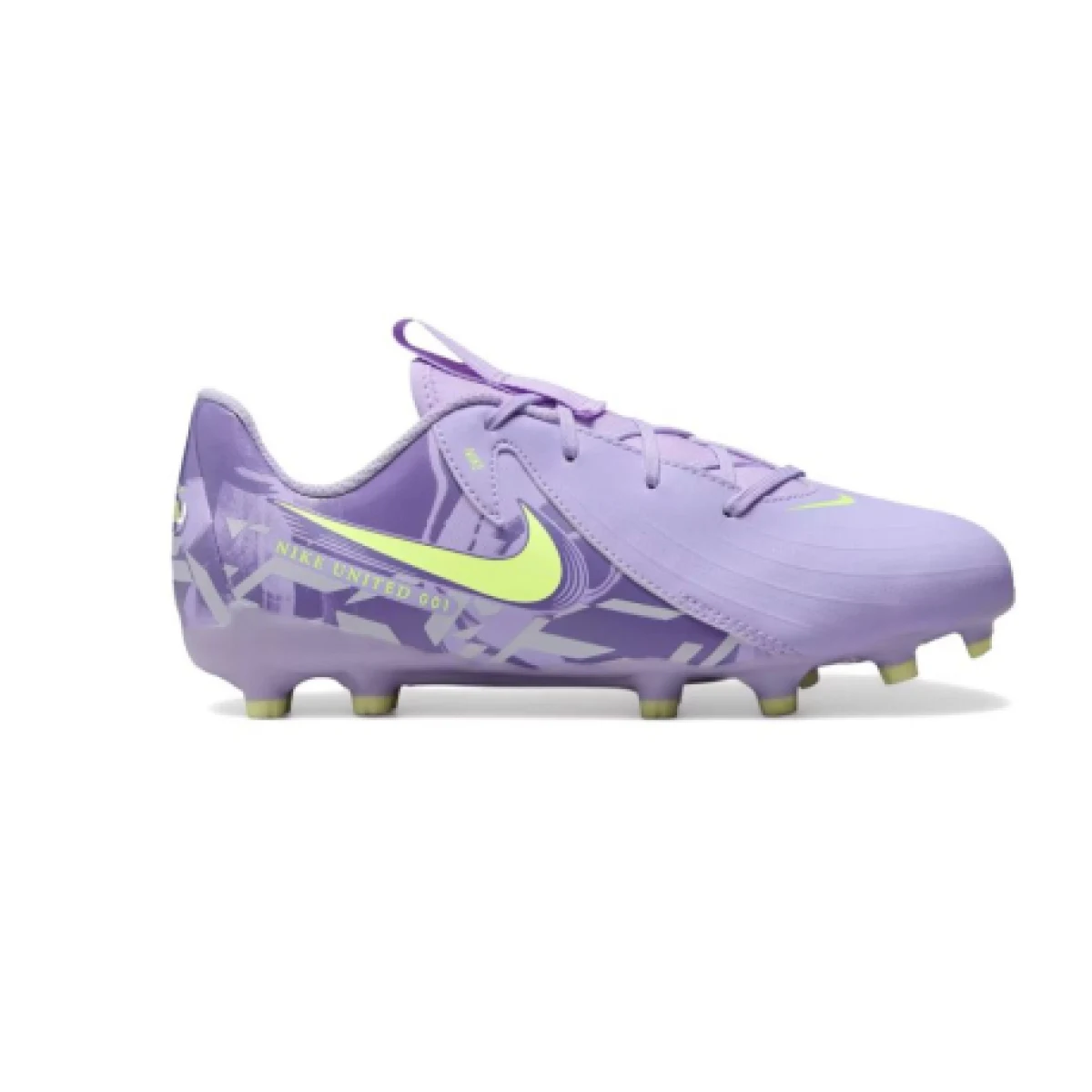 Chlapčenské futbalové kopačky outdoorové NIKE Phantom GX 2 Academy Jr FG MG purple agate barely volt · záber 1