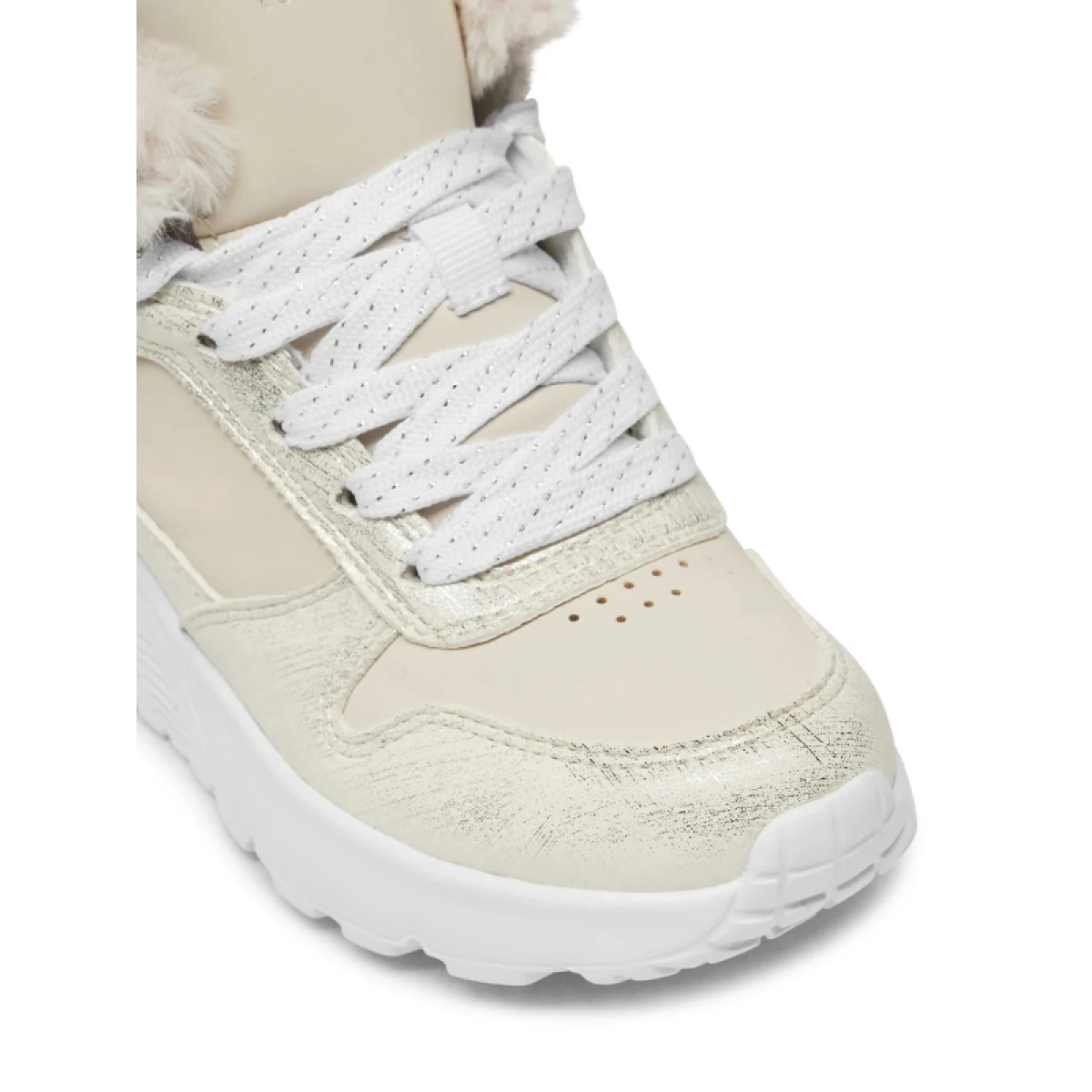 Dievčenské členkové zimné topánky SKECHERS Uno Lite Comfurt Collar natural · záber 5