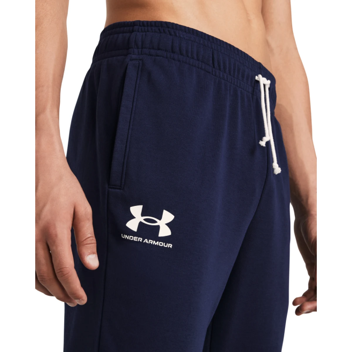 Pánske tepláky UNDER ARMOUR UA Rival Terry Jogger-BLU · záber 2