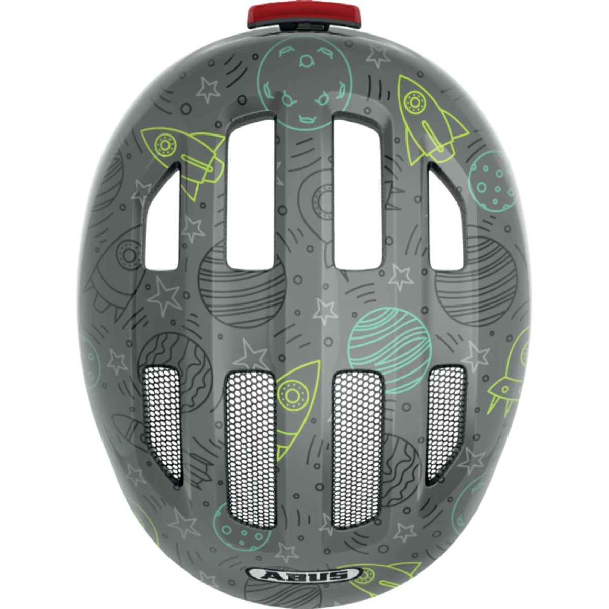 Juniorská cyklistická prilba ABUS Smiley 3.0 LED grey space S · záber 3