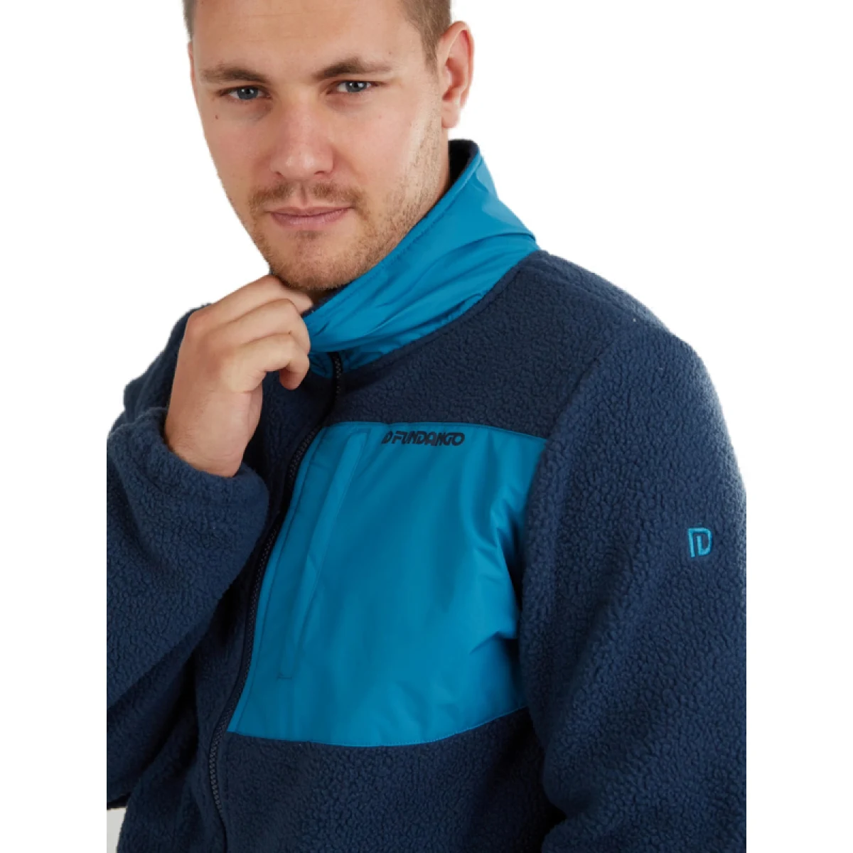 Pánska turistická mikina so zipsom FUNDANGO Haven Hybrid Jacket-486-patriot blue · záber 2