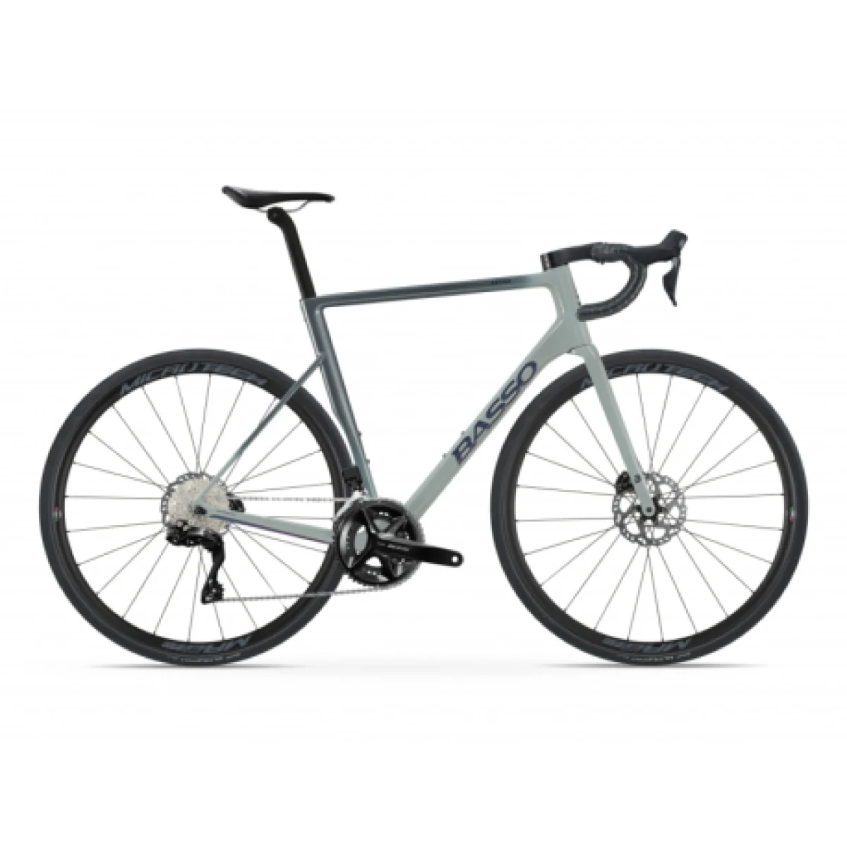 Cestný bicykel BASSO Astra disc, Shimano 105 Di2, Microtech MrLite, gray asphalt · záber 1