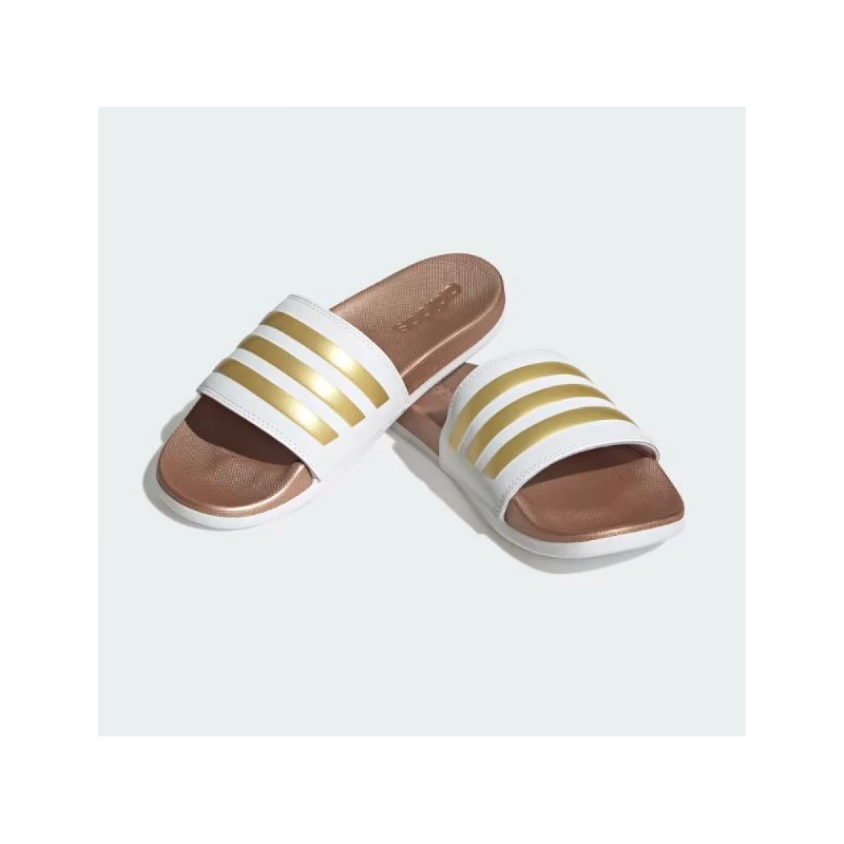 Dámske šlapky (plážová obuv) ADIDAS Adilette Comfort W cloud white cloud white matte gold · záber 4
