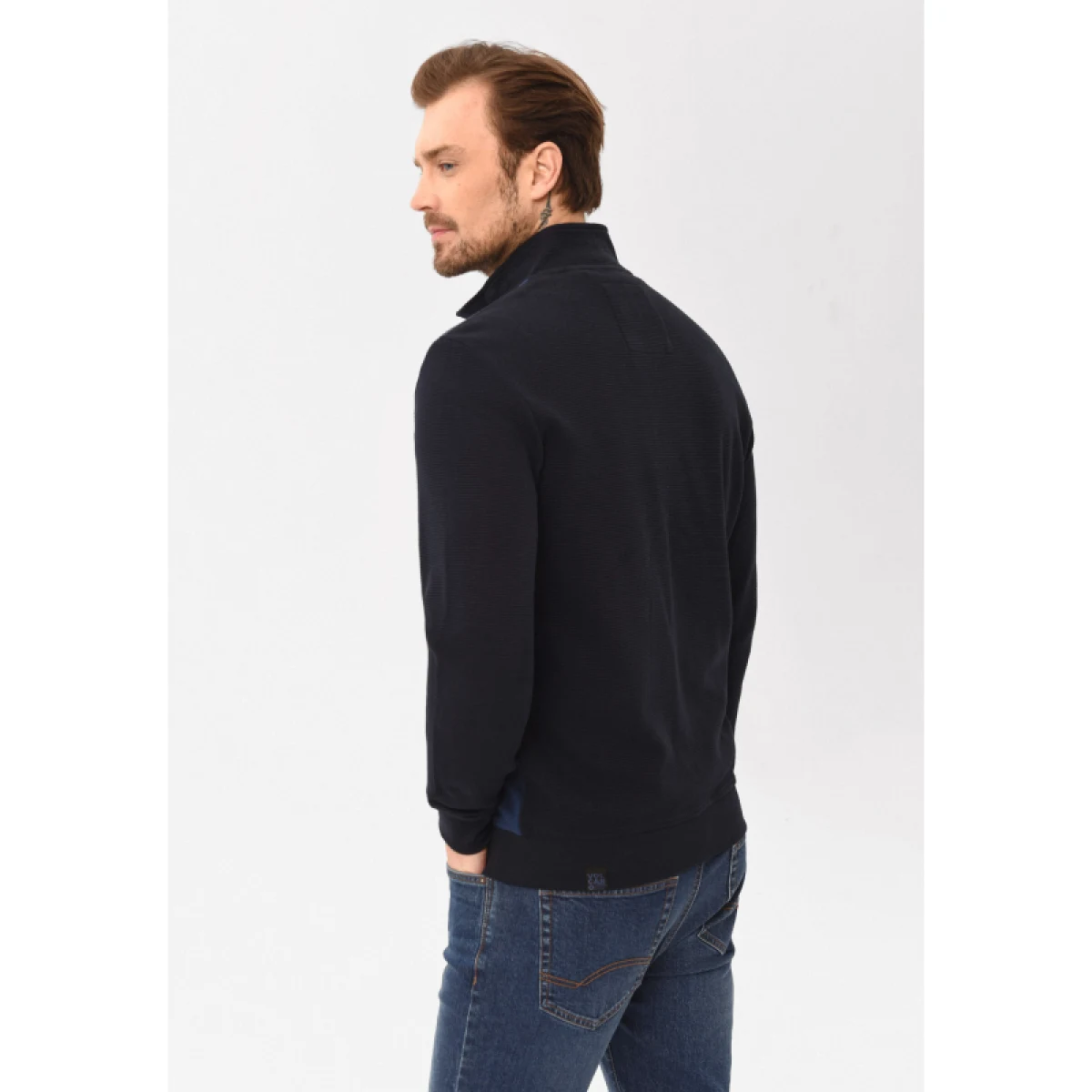 Pánska mikina so zipsom VOLCANO NARS-601-BLUE · záber 3
