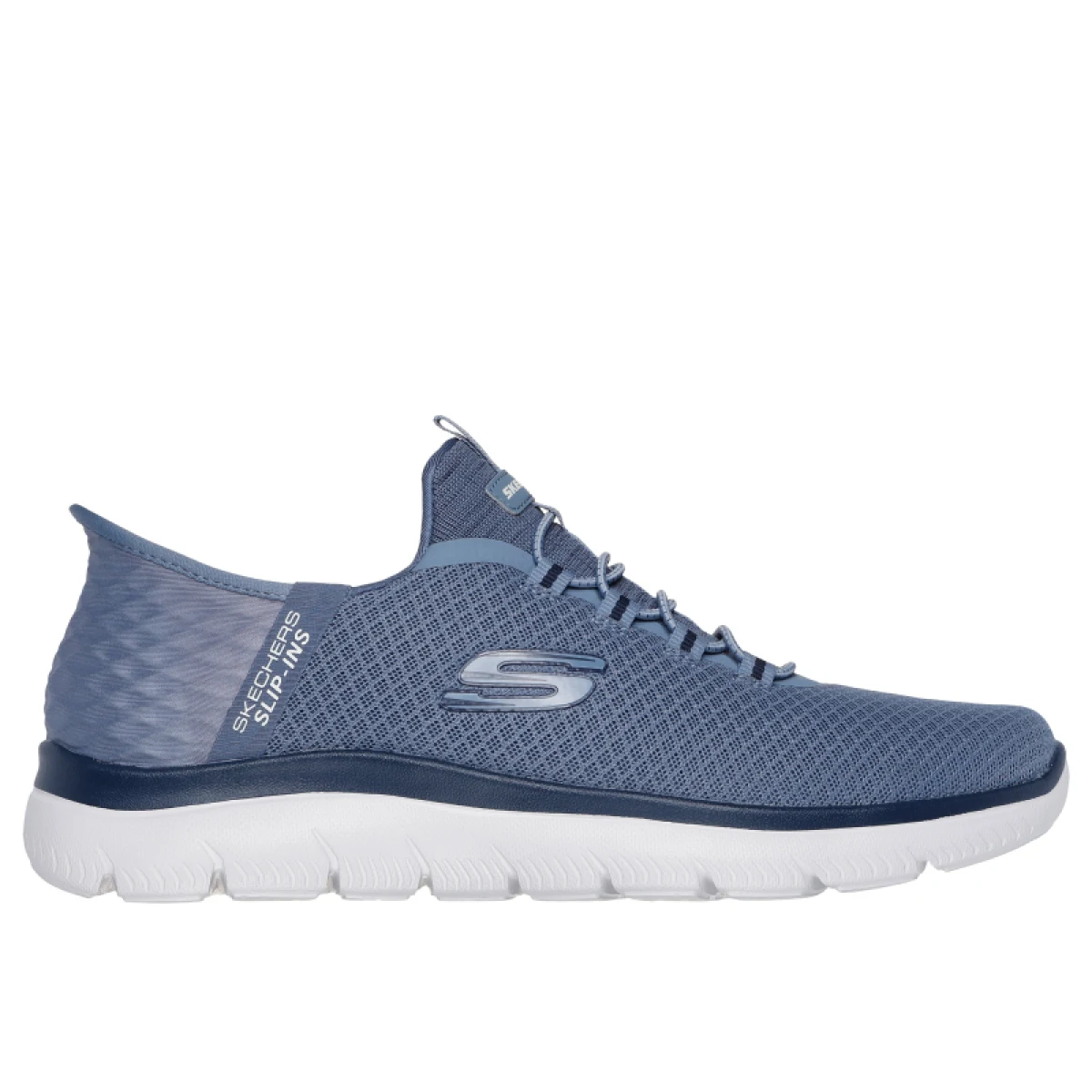 Pánska rekreačná obuv SKECHERS Summits High Range Slip-Ins M slate white · záber 2