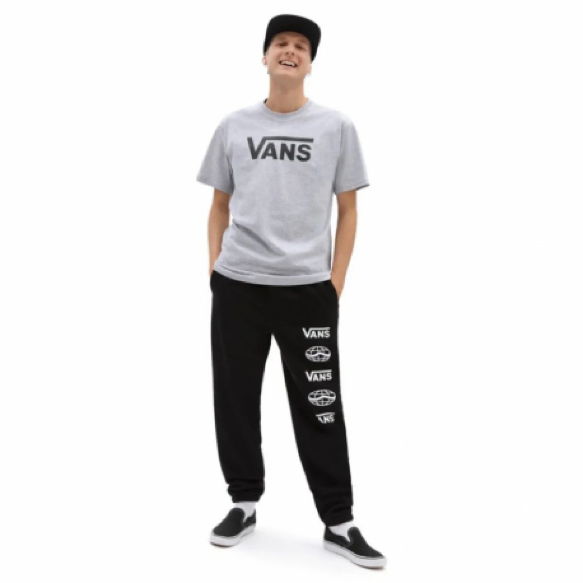 Pánske tričko s krátkym rukávom VANS CLASSIC-ATHLETIC HEATHER-BLACK · záber 1