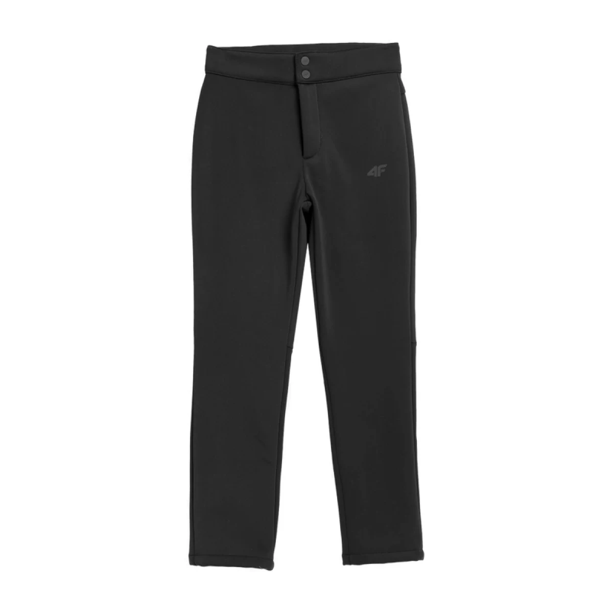 Dievčenské lyžiarske softshellové nohavice 4F JUNIOR TROUSERS FNK-JAW23TFTRF355-21S-BLACK · záber 4