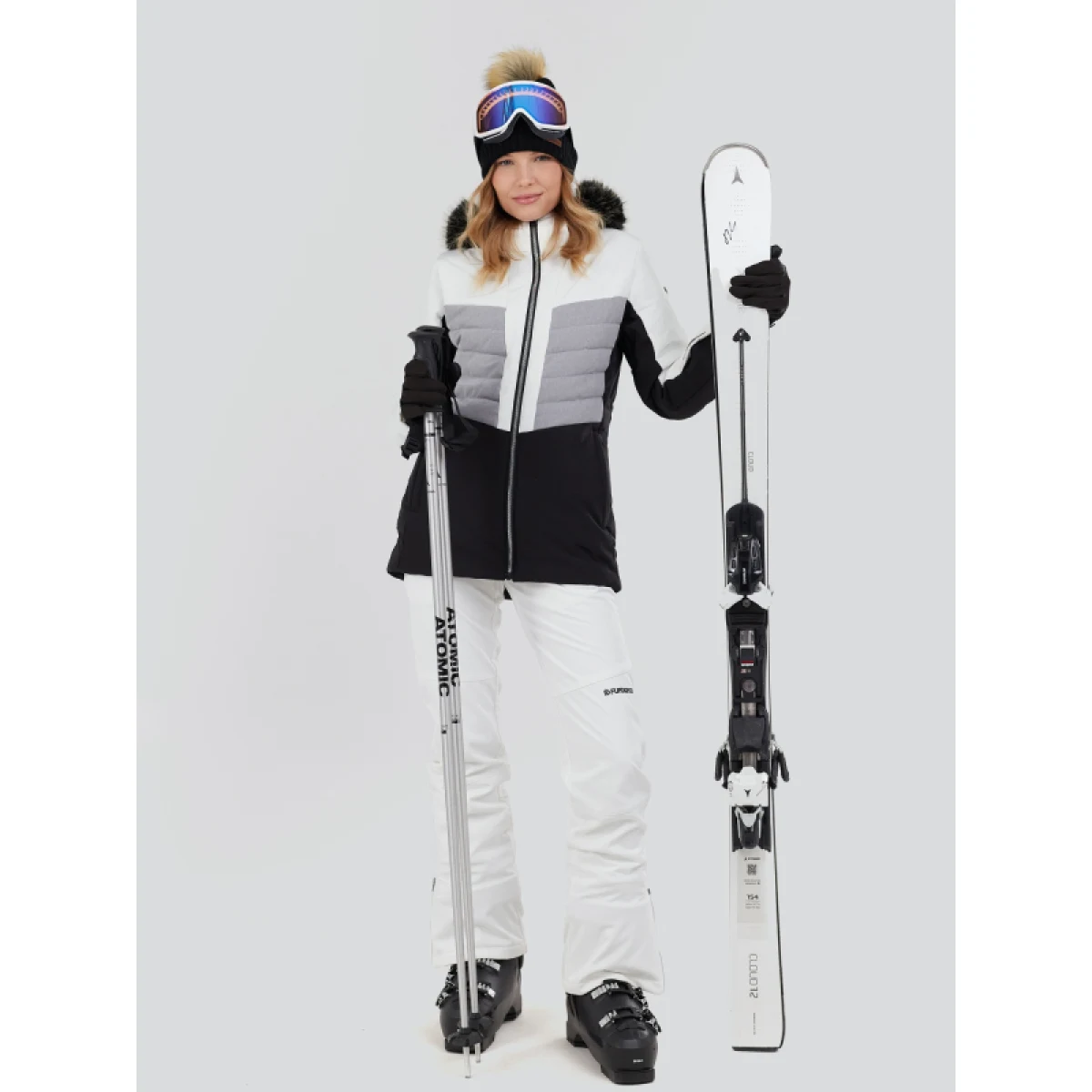 Dámska lyžiarska bunda FUNDANGO Salina Padded Jacket-100-white · záber 5