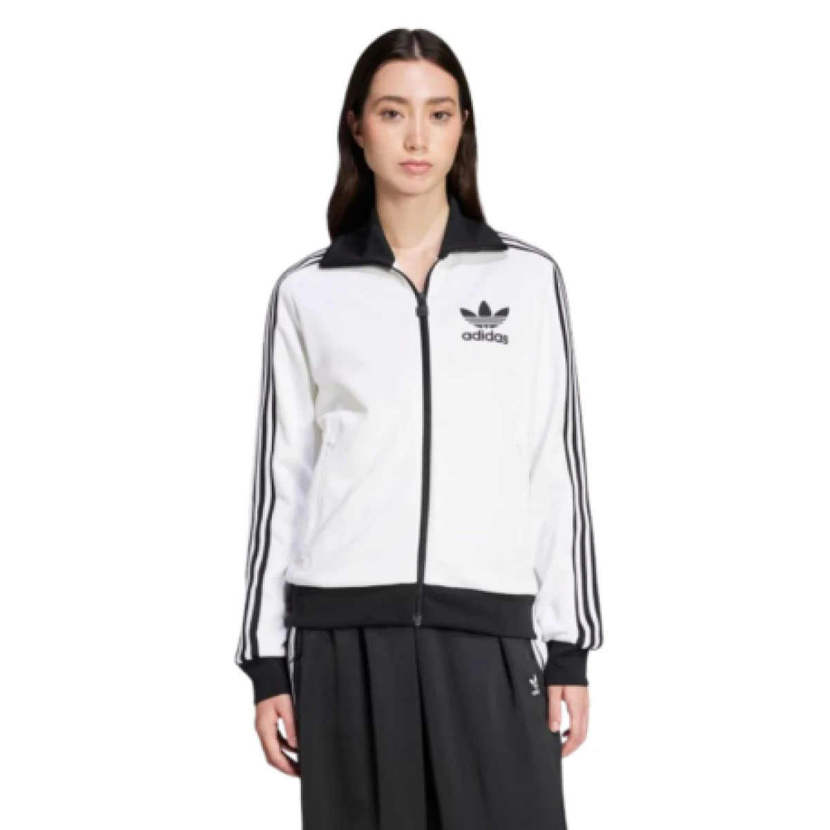 Dámska mikina so zipsom ADIDAS ORIGINALS CLASSIC TT-WHITE · záber 1