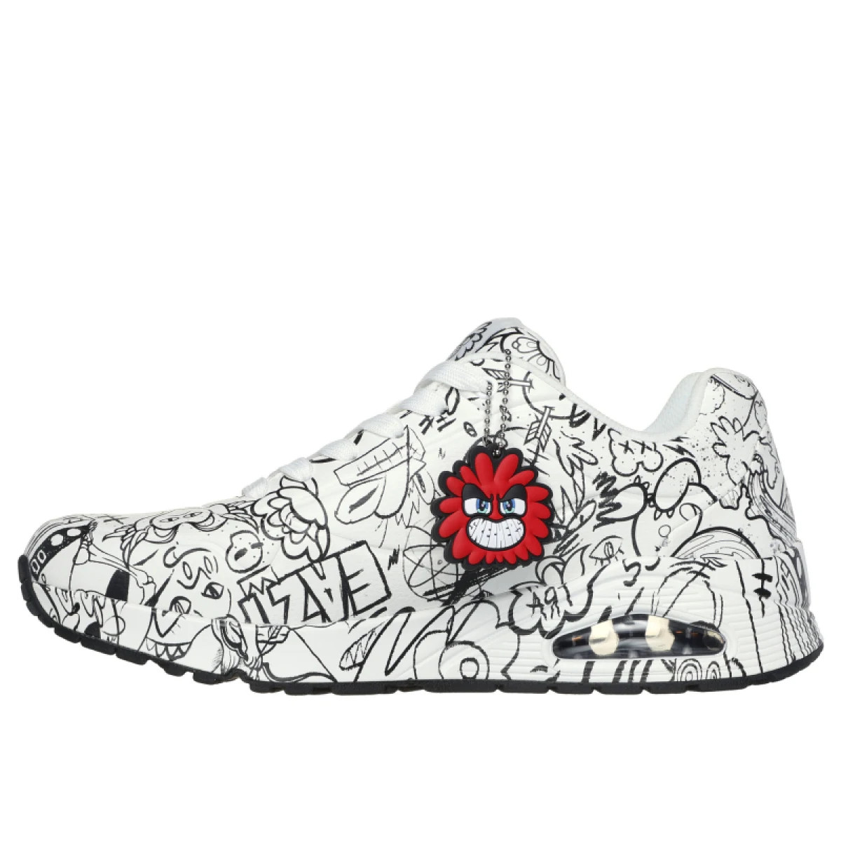 Dámska rekreačná obuv SKECHERS Uno Process Sketch W white black · záber 3