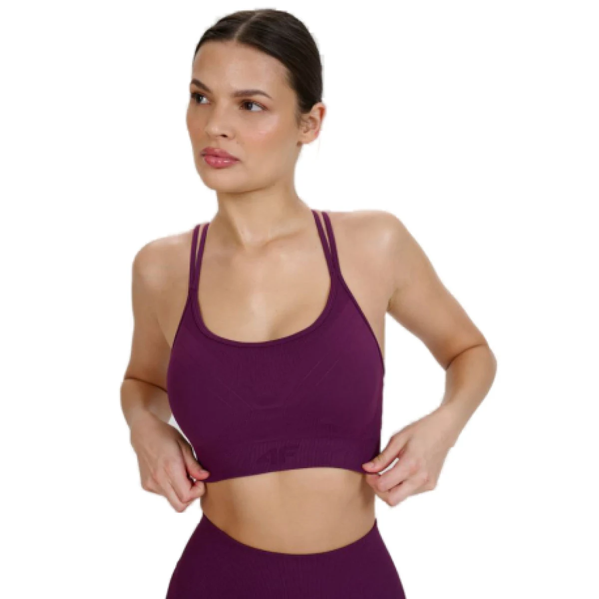 Dámska tréningová športová podprsenka 4F SPORT BRA F166-50S-DARK VIOLET · záber 1