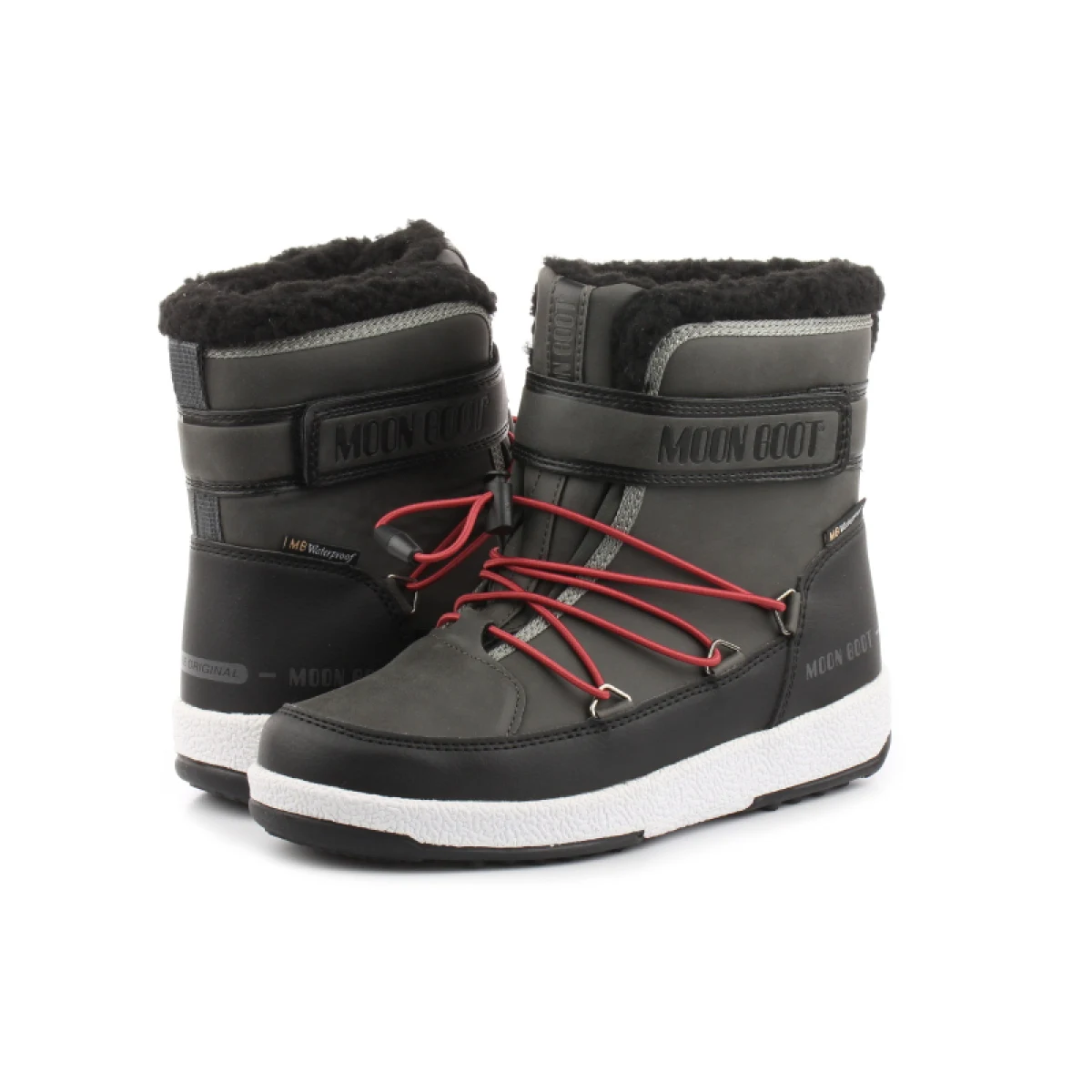 Chlapčenské vysoké zimné topánky MOON BOOT JR BOY BOOT, 002 black castlerock · záber 5