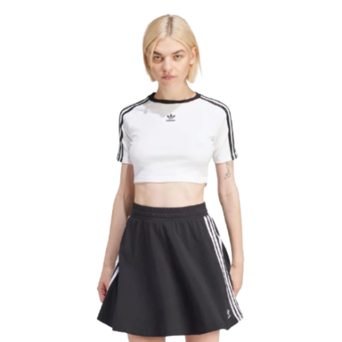 Dámske tričko s krátkym rukávom ADIDAS ORIGINALS 3 S BABY TEE-WHITE · záber 1