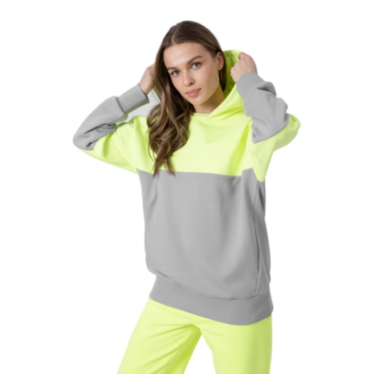 Dámska mikina s kapucňou 4F WOMENS SWEATSHIRT BLD024-45S-CANARY GREEN · záber 1