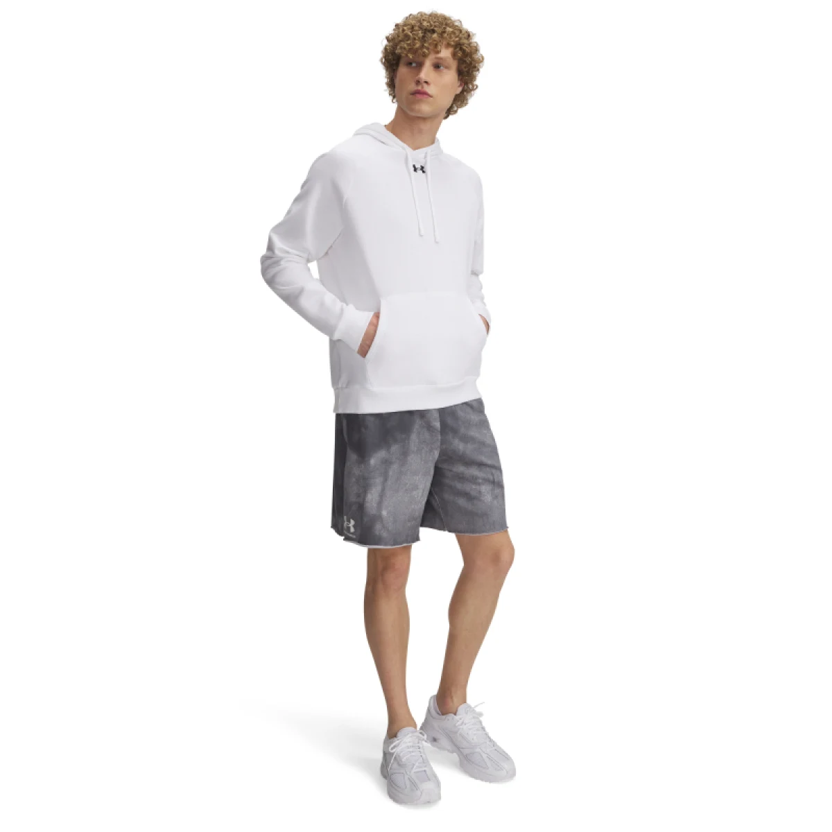 Pánske teplákové kraťasy UNDER ARMOUR UA Rival Terry AOP8inShortQ1-GRY · záber 4