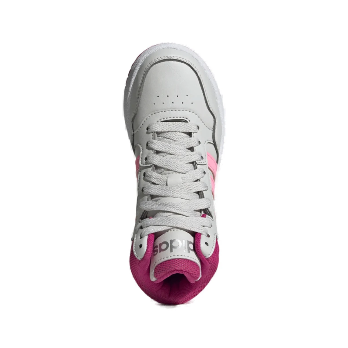 Dievčenská rekreačná obuv ADIDAS Hoops 3.0 Mid K grey one beam pink team real magenta · záber 5