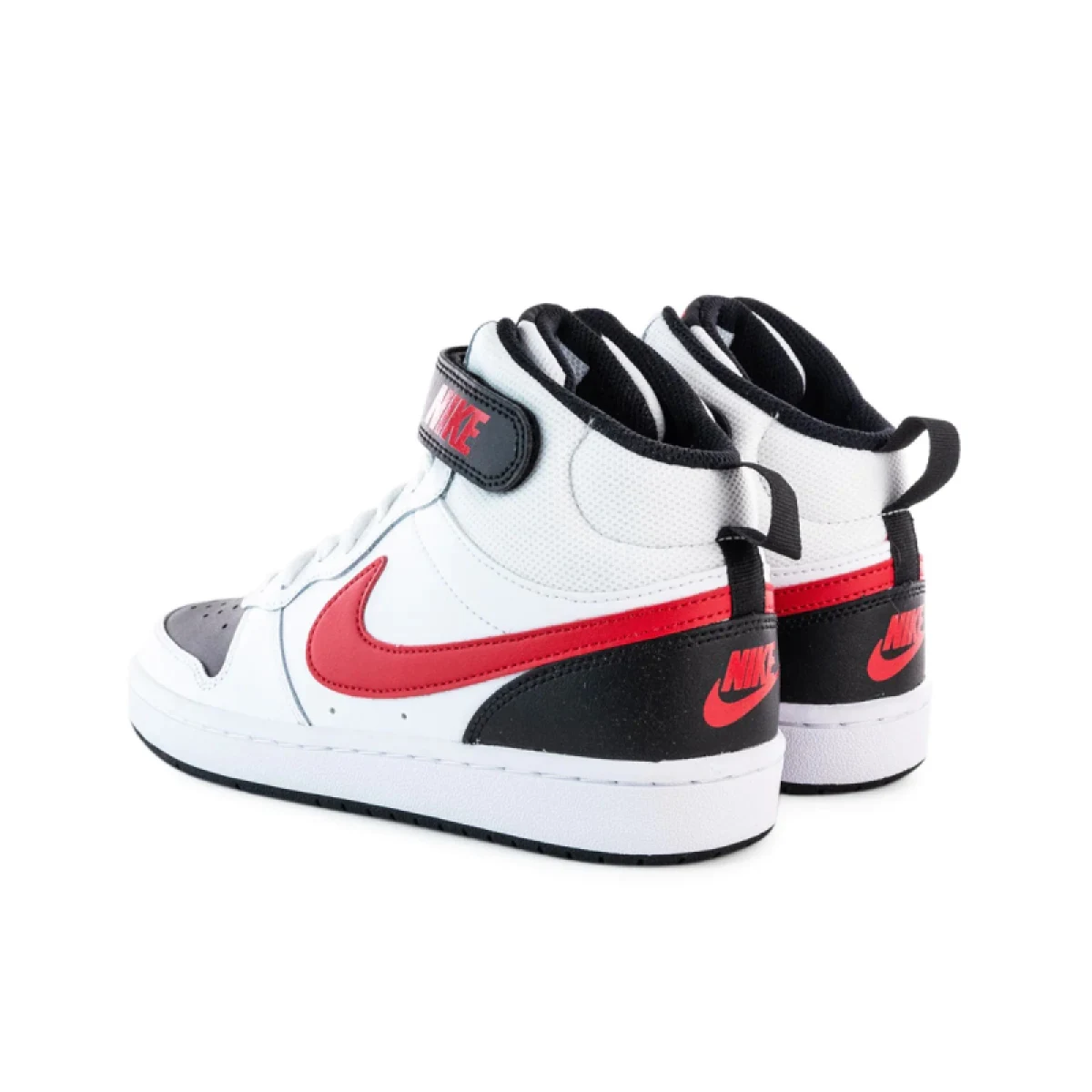 Chlapčenská rekreačná obuv NIKE Court Borough Mid 2 white black university red · záber 5